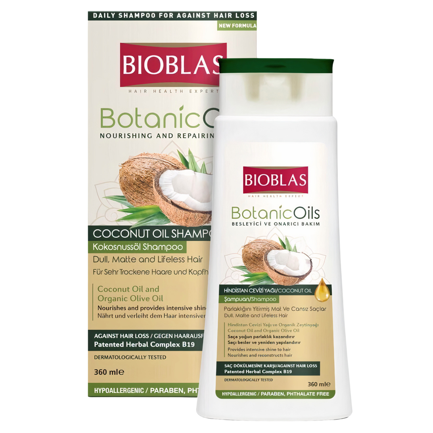 BIOBLAS BOTANIC OILS COCONUT OIL SHAMPOO 360Ml Glimm Glory