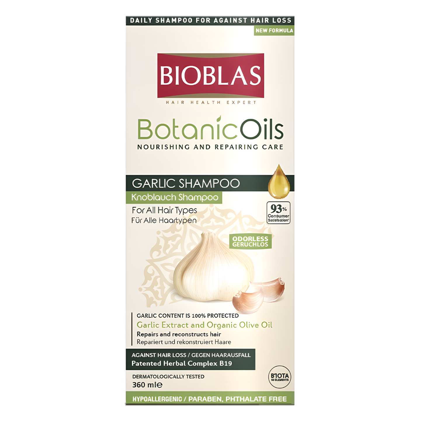 Bioblas Biotonic Oils Garlic Shampoo