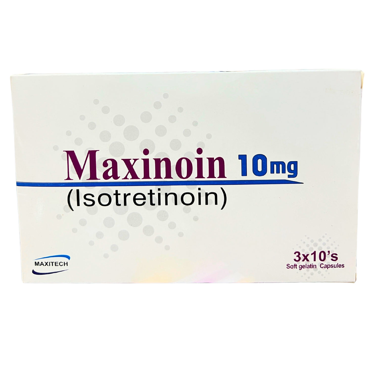 MAXINOIN 10mg ISOTRETINOIN 30 CAPSULES Glimm Glory