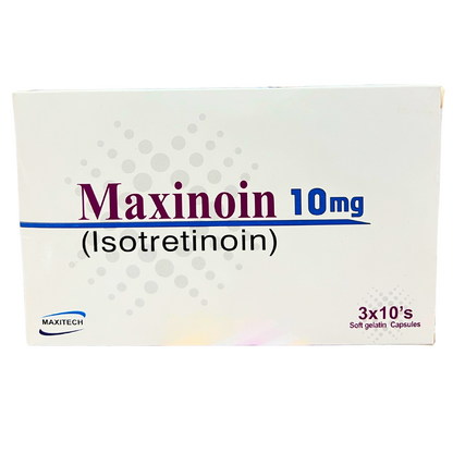 MAXINOIN 10mg ISOTRETINOIN 30 CAPSULES Glimm Glory