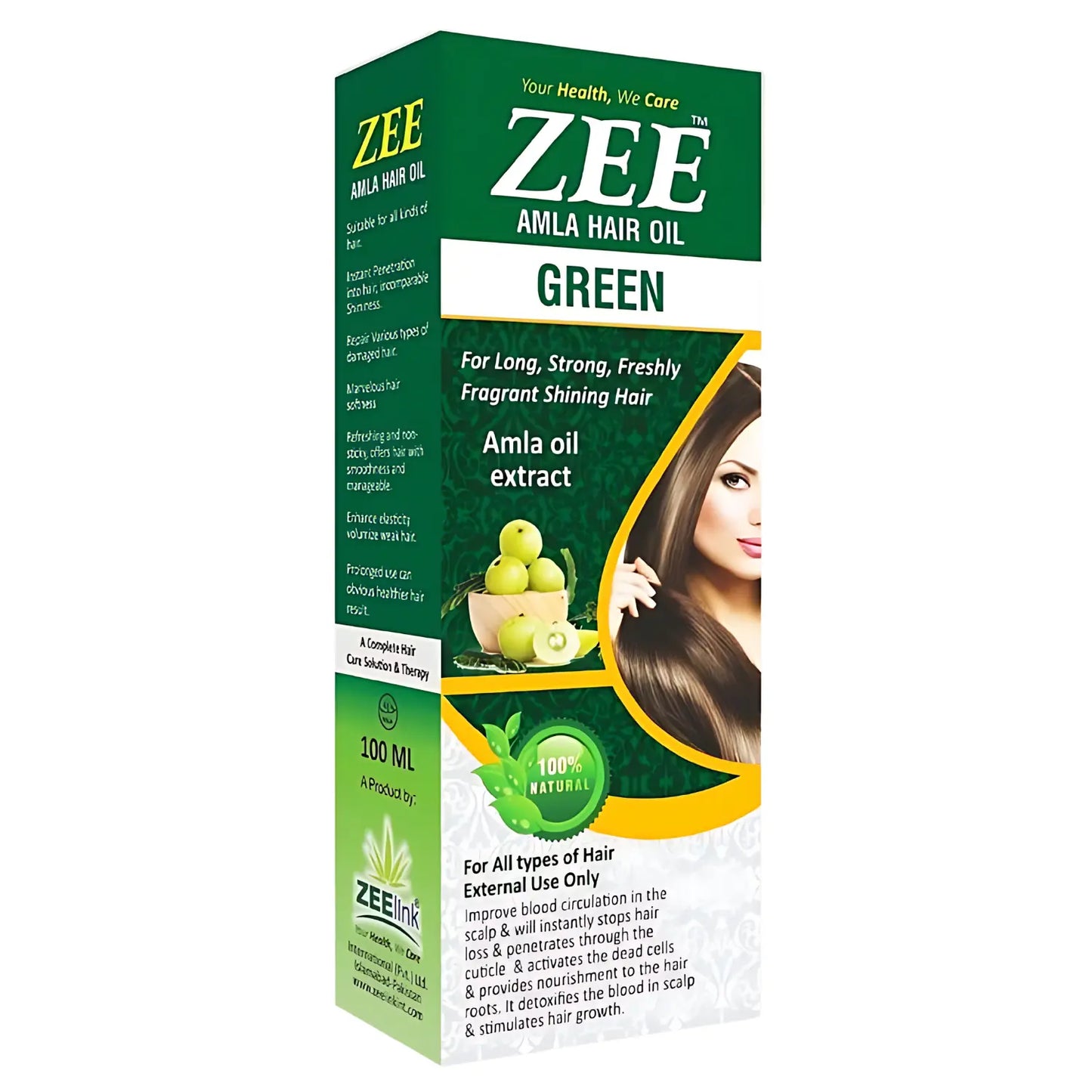 ZEE ORGANIC HAIR OIL AMLA GREEN Glimm Glory