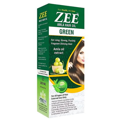 ZEE ORGANIC HAIR OIL AMLA GREEN Glimm Glory