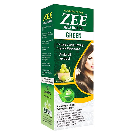 ZEE ORGANIC HAIR OIL AMLA GREEN Glimm Glory